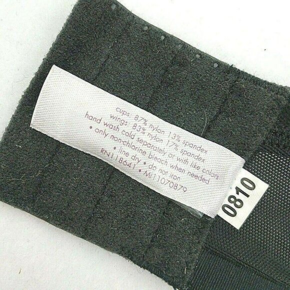 Cacique Lane Bryant Women Bra Smooth Satin Full Coverage U/W Size 38F Black - Picture 9 of 9